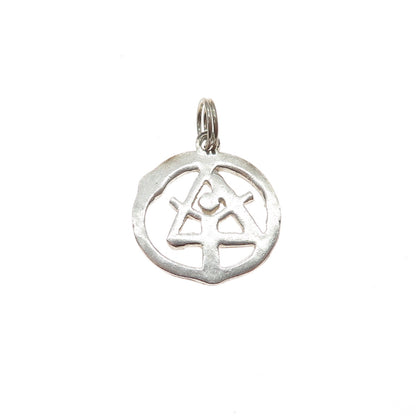 925 Sterling Silver Vintage Ancient Order Of Druids Charm Pendant