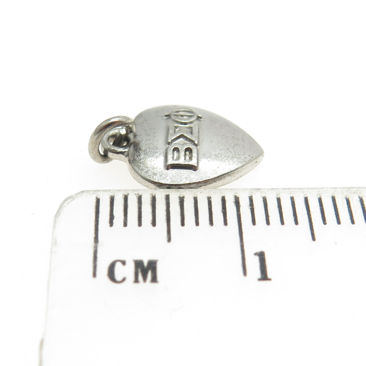 925 Sterling Silver Vintage 1961 Beta Sigma Phi Heart Minimalist Charm Pendant