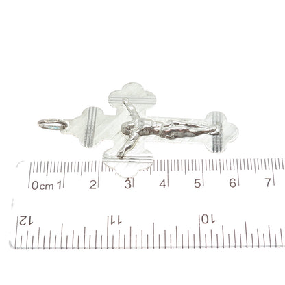 925 Sterling Silver Vintage Italy Crucifix Cross Religious Charm Pendant