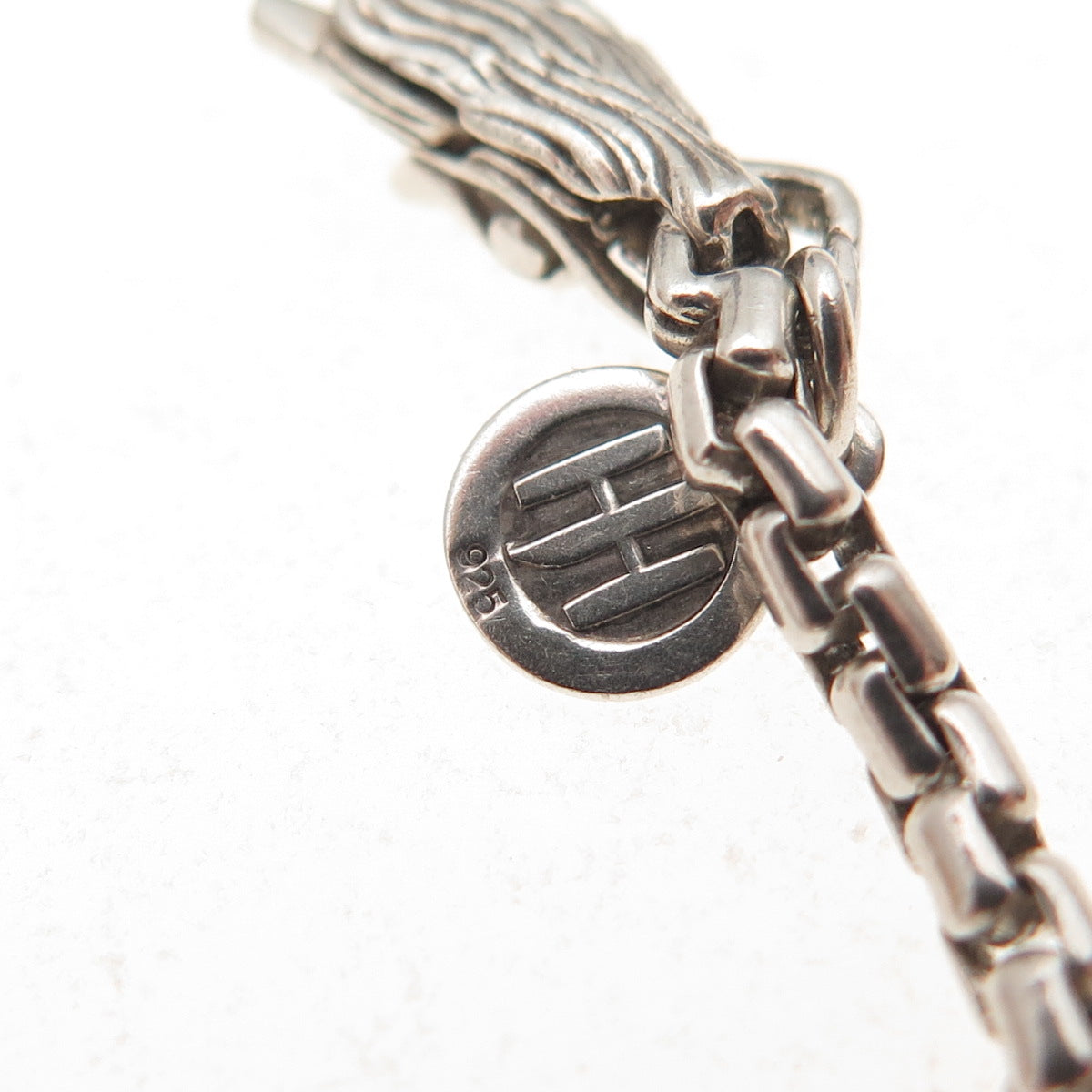 John Hardy Sterling Silver Vintage Round Box Chain Necklace 22" (broken lock)