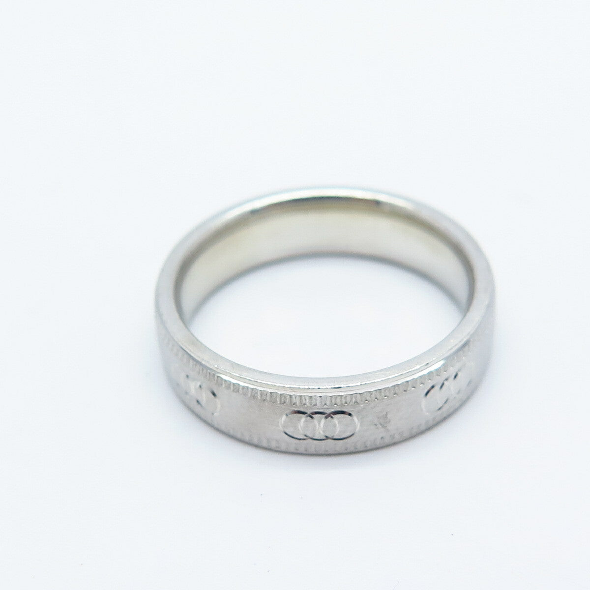 925 Sterling Silver Textured Band Ring Size 5.75