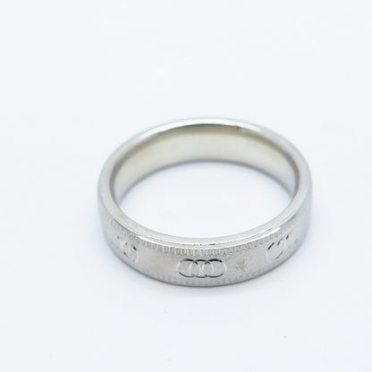925 Sterling Silver Textured Band Ring Size 5.75