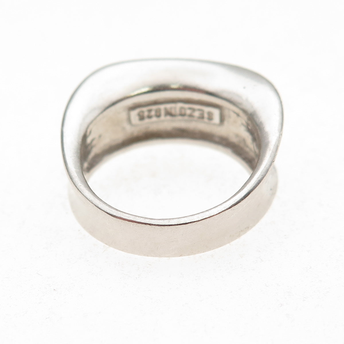 Sezgin 925 Sterling Silver Textured Modernist Ring Size 6.25