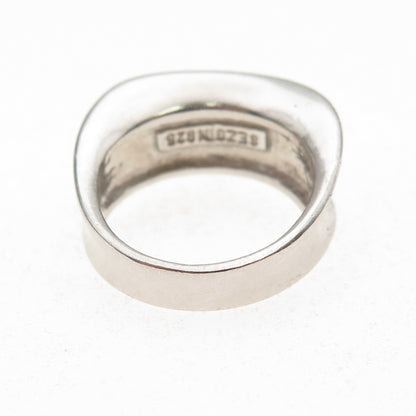 Sezgin 925 Sterling Silver Textured Modernist Ring Size 6.25