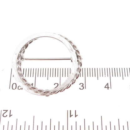 Curtis Curtman 925 Sterling Silver Vintage Circle of Life Pin Brooch