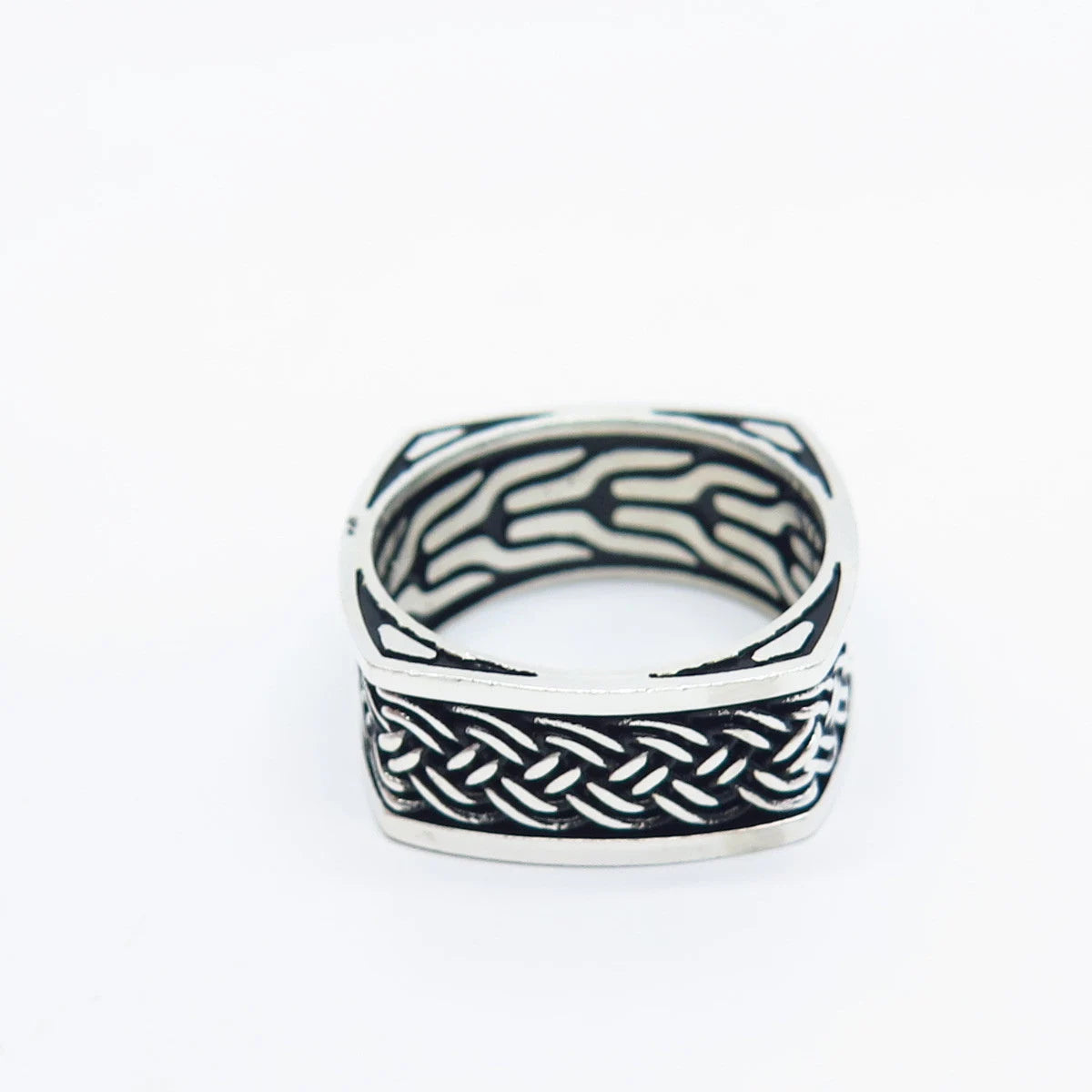 925 Sterling Silver Vintage Braided Band Ring Size 8.75