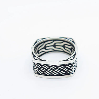 925 Sterling Silver Vintage Braided Band Ring Size 8.75