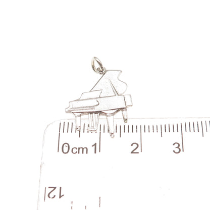 Wells 925 Sterling Silver Antique Art Deco Grand Piano Mini Charm Pendant