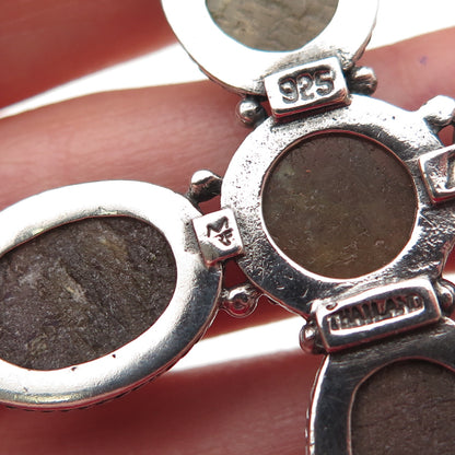 M.R.F. Resources 925 Sterling Silver Vintage Real Labradorite Cross Pendant