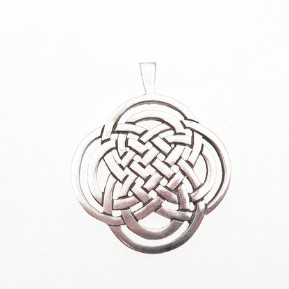 Ortak Silvercraft 925 Sterling Silver Vintage 1988 Edinburgh Celtic Knot Pendant