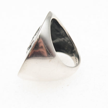Silpada 925 Sterling Silver Vintage Roman Coin Oxidized Ring Size 7
