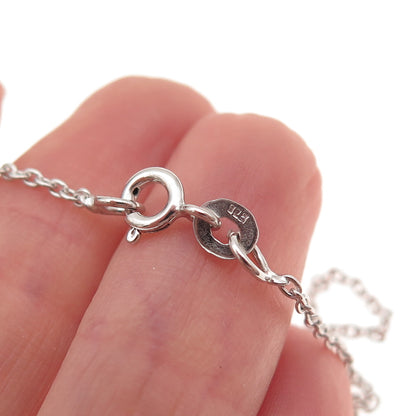 Chuck Clemency 925 Sterling Silver Real Iolite Cable Chain Necklace 18"