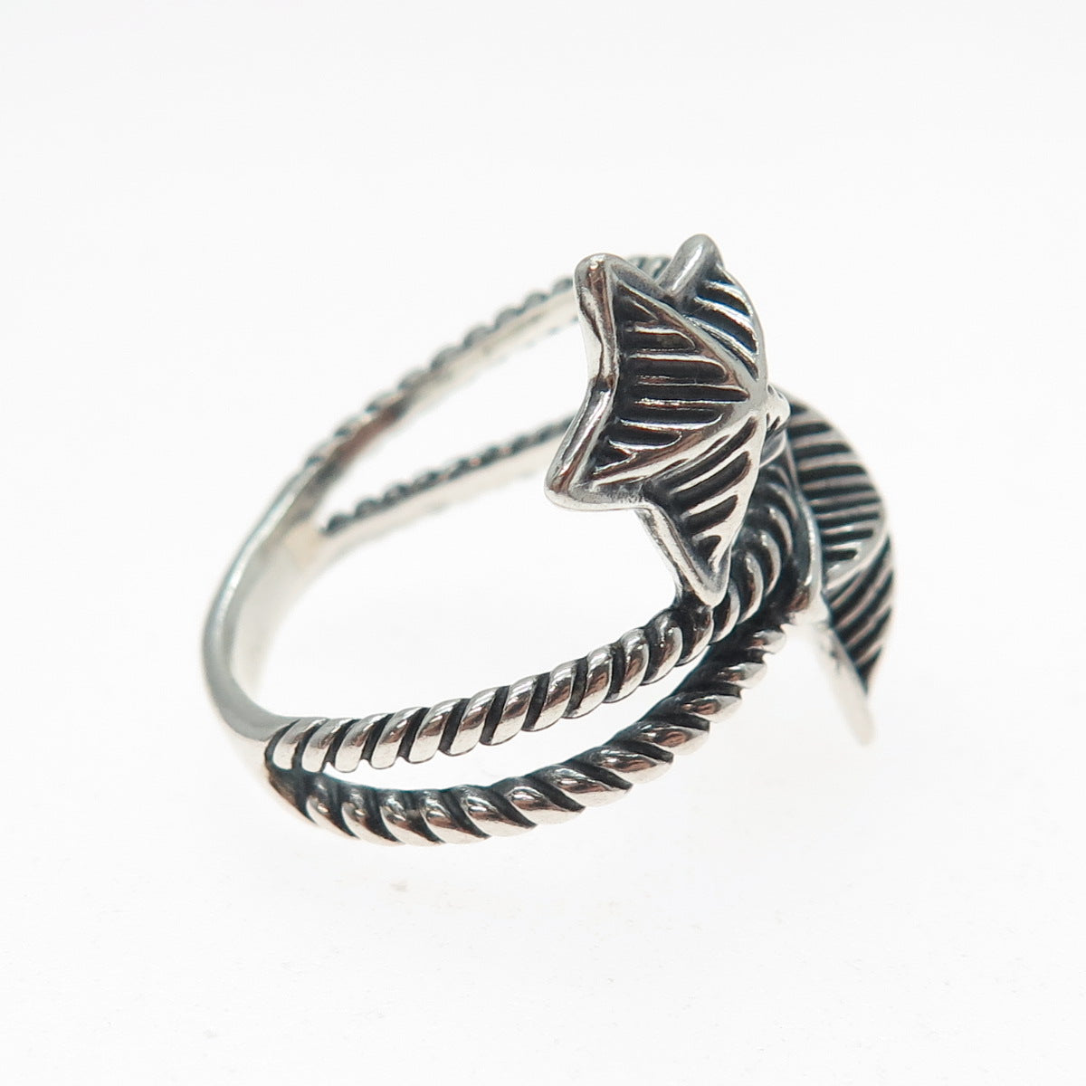 CAROLYN POLLACK AMERICAN WEST 925 Sterling Vintage Star Oxidized Ring Size 10.25