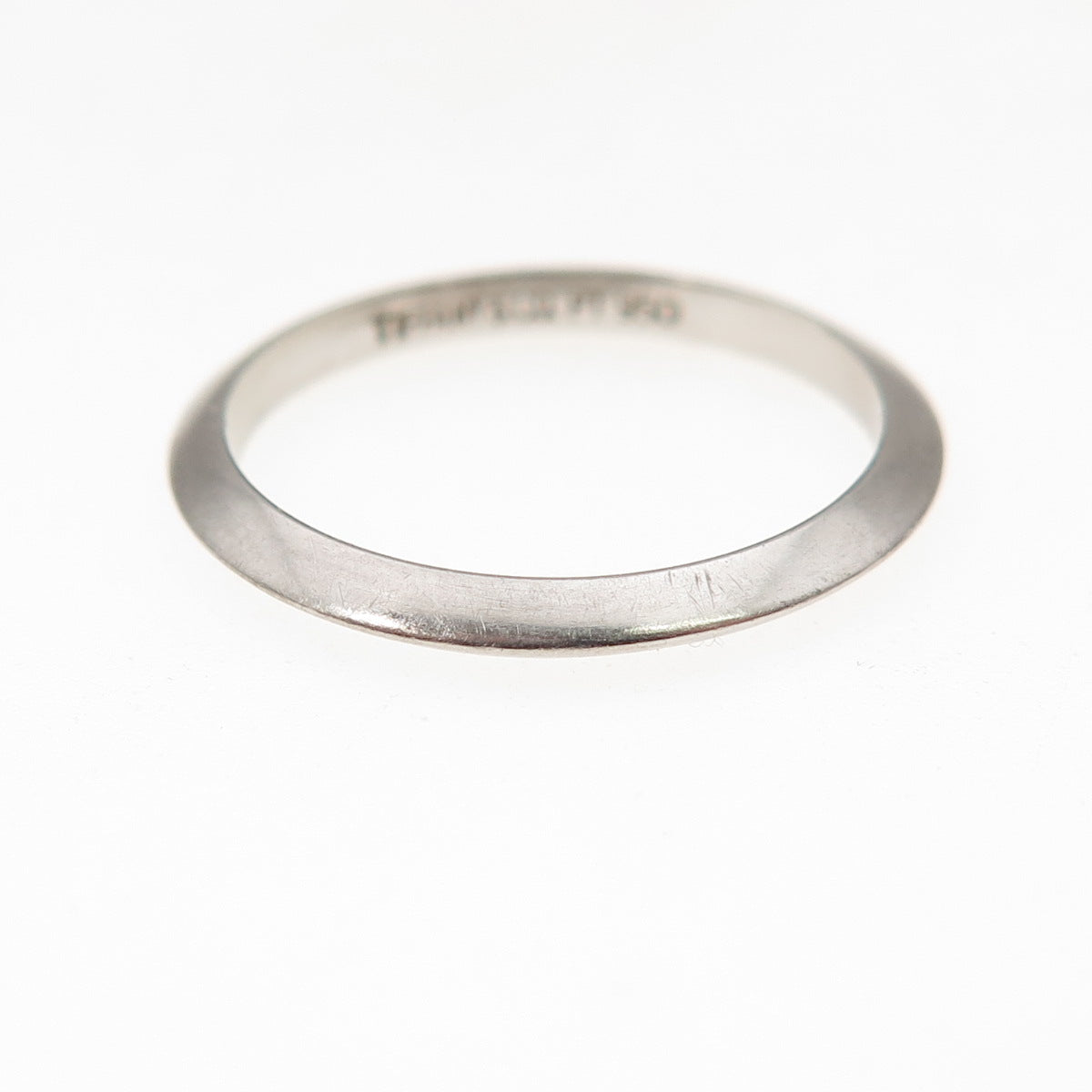 Tiffany & Co. 950 Platinum Vintage Knife-Edge Wedding Band Ring Size 6
