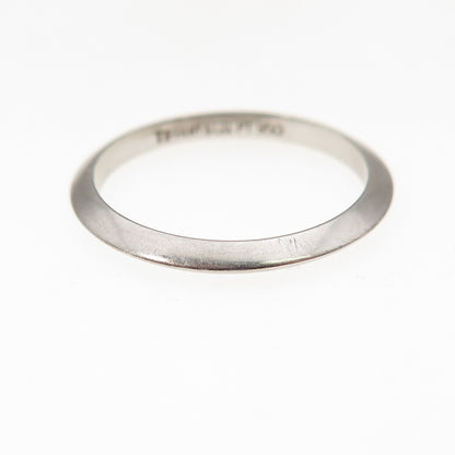 Tiffany & Co. 950 Platinum Vintage Knife-Edge Wedding Band Ring Size 6