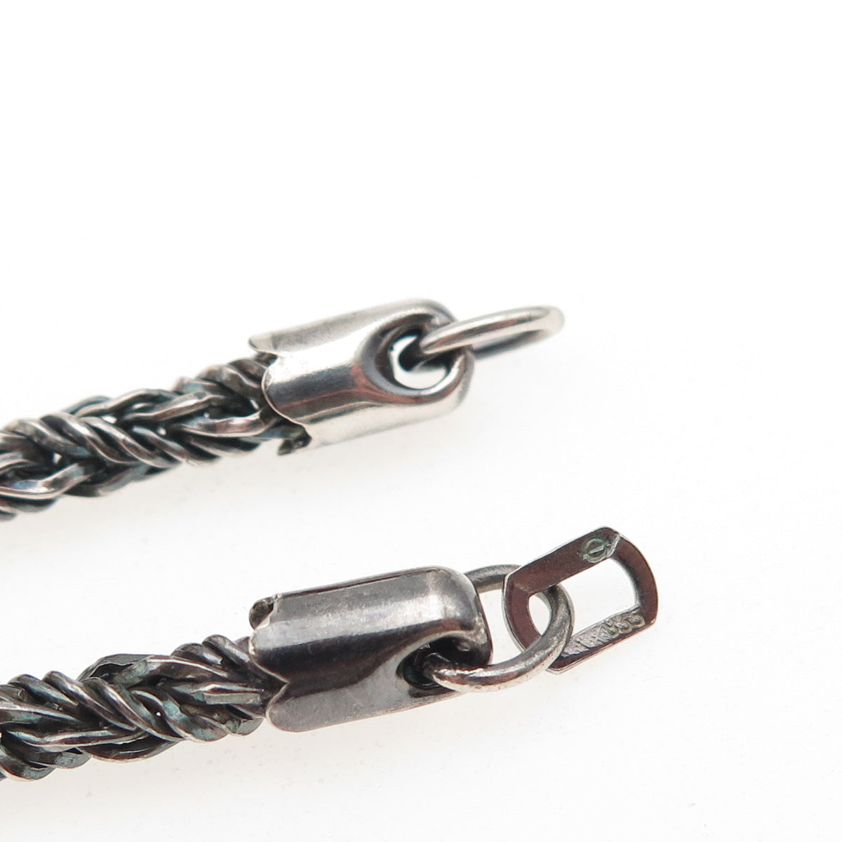 TIFFANY & CO. 925 Sterling Silver Vintage Twisted Rope Chain Necklace 16"