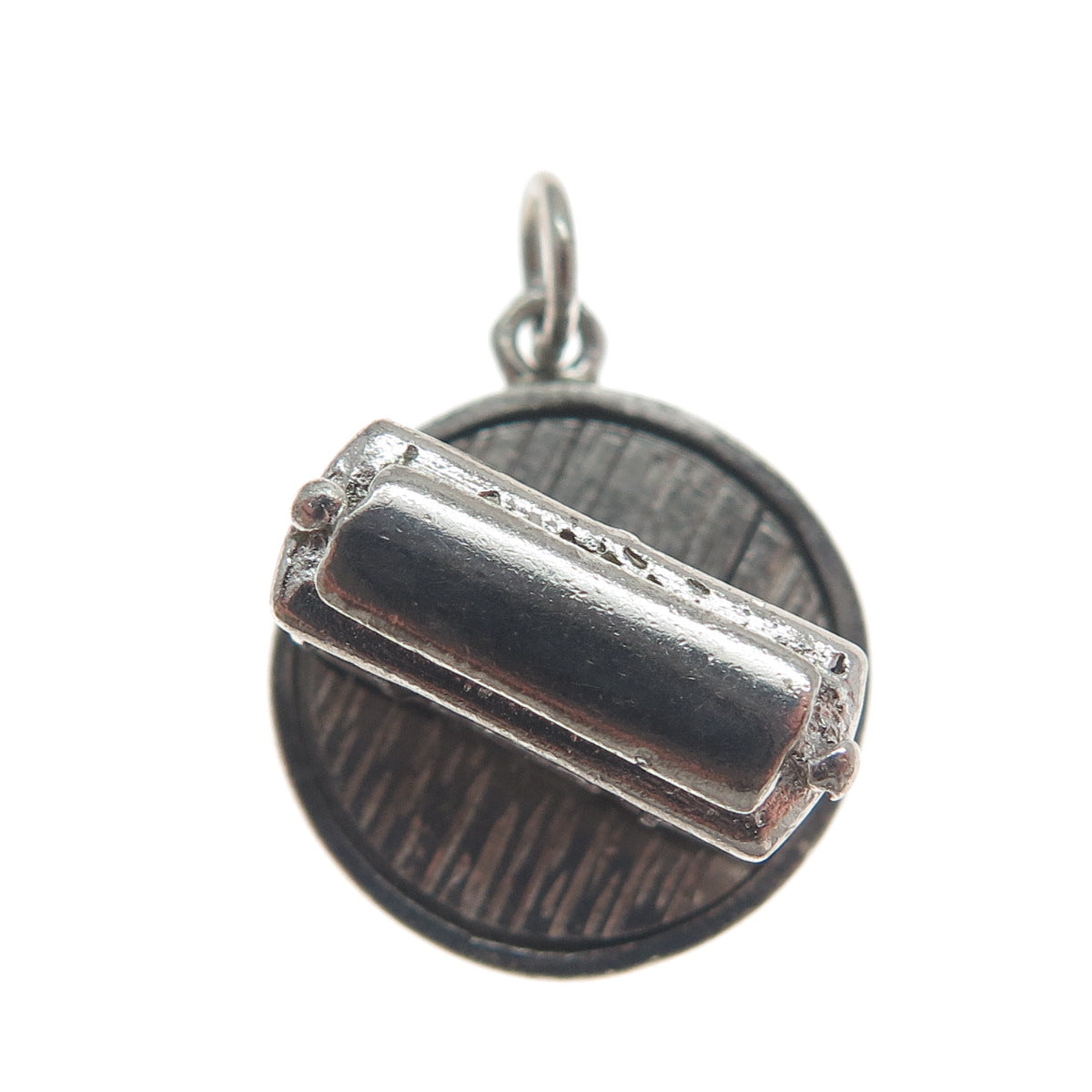 ART'S ELEGANCE 925 Sterling Silver Vintage Cable Car Minimalist 3D Charm Pendant