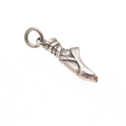 925 Sterling Silver Vintage Ballerina Oxidized 3D Charm Pendant
