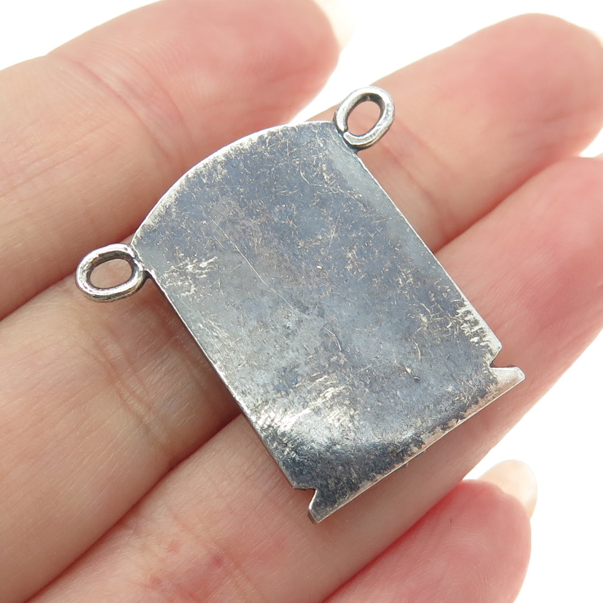 800 Silver Vintage Egyptian Nefertiti Pharaoh Oxidized Centerpiece Pendant