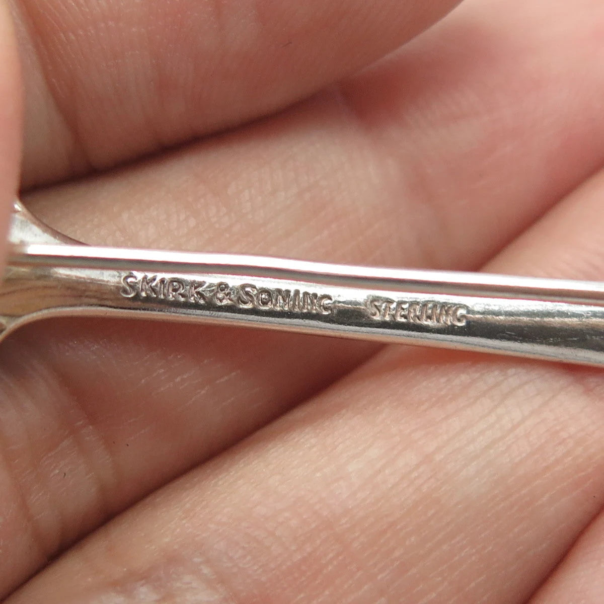 S. KIRK & SON 925 Sterling Silver Vintage Flatware Pin Brooch