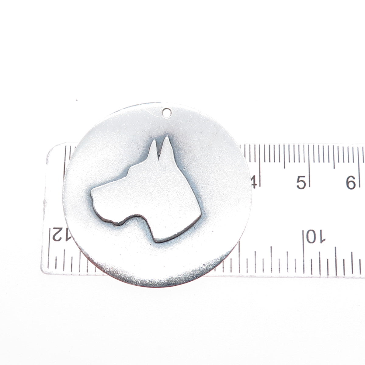 H. BOUTELL 925 Sterling Silver Vintage Doberman Charm Pendant