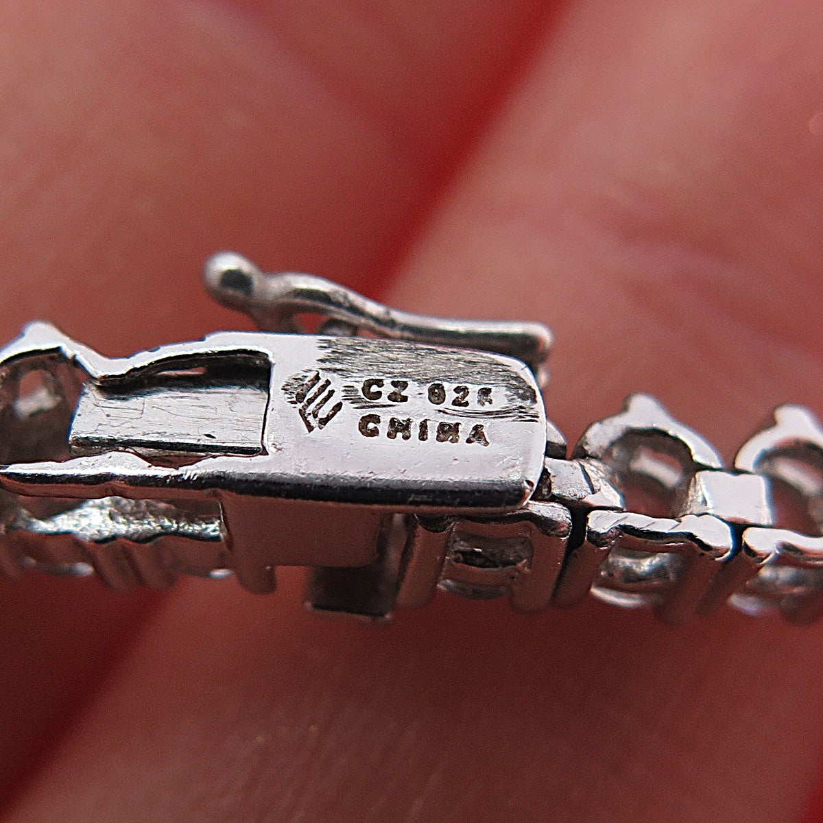 925 Sterling Silver Round-Cut C Z Tennis Chain Necklace 18"