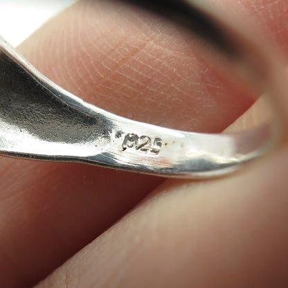 925 Sterling Silver Vintage Cat Ring Size 7.75