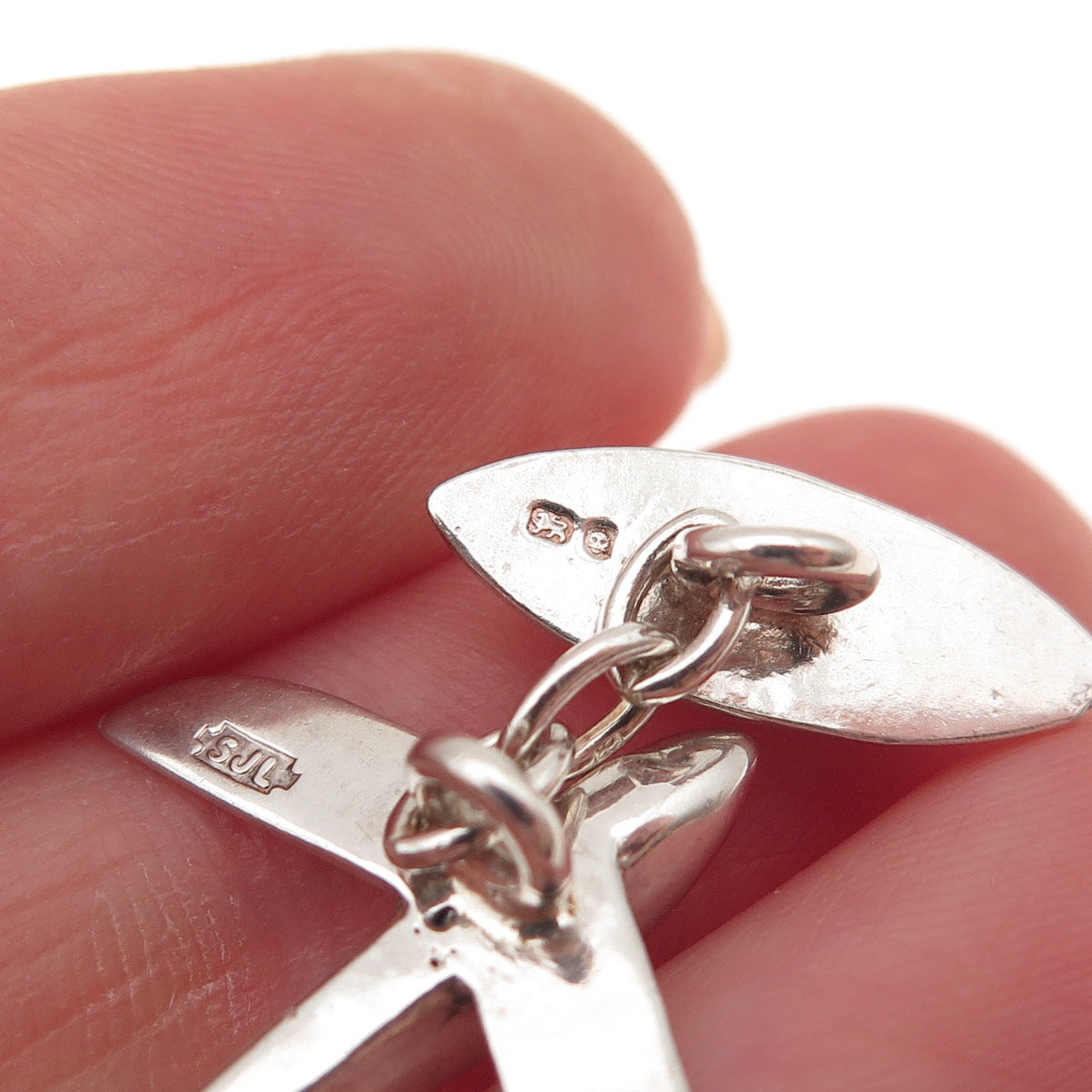 925 Sterling Silver Vintage 1989 SJL London Airplane Cufflinks