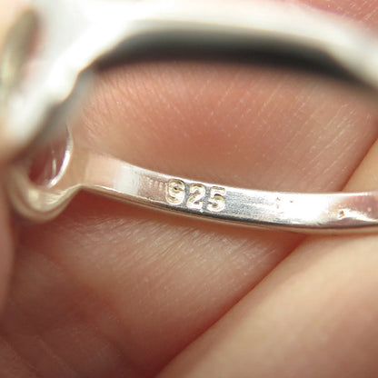 925 Sterling Silver Vintage Infinity Cocktail Ring Size 8
