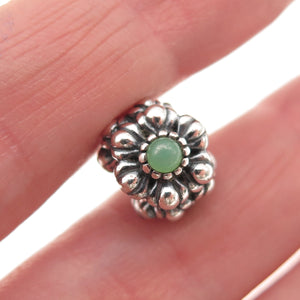 PANDORA Sterling Silver Real Chrysoprase Birthday Blooms May Slide Bead Charm