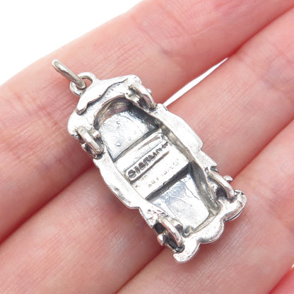 JEWELART 925 Sterling Silver Vintage Cabriolet Car Charm Pendant