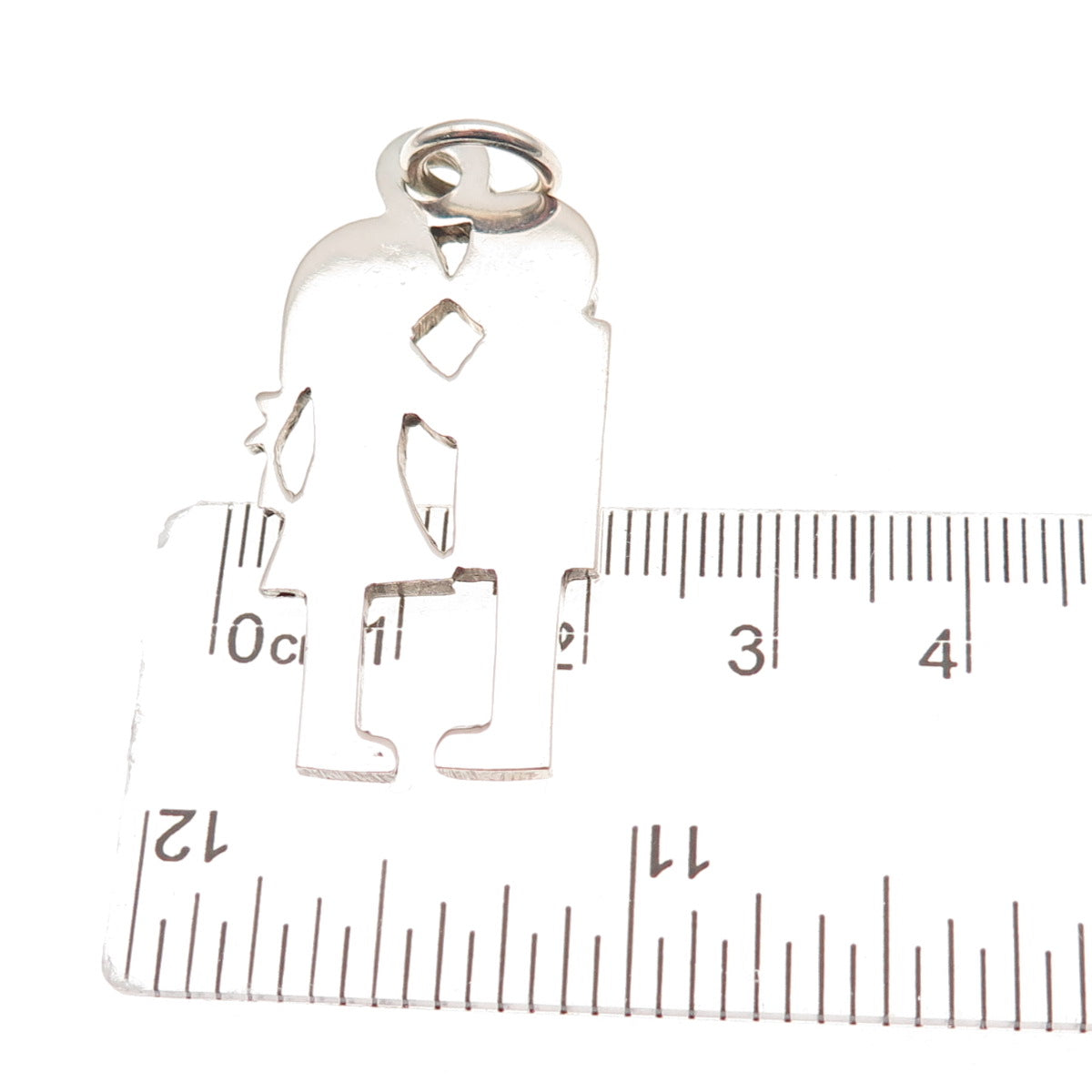 800 Silver Vintage Italy Kissing Couple Charm Pendant