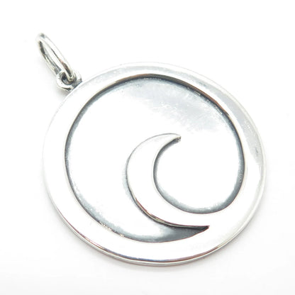 925 Sterling Silver Vintage Crescent Moon Pendant
