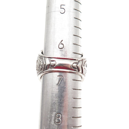 Reed&Co Sterling Vintage 1979 Lab-Sapphire Straubenmuller School Ring Size 6.75