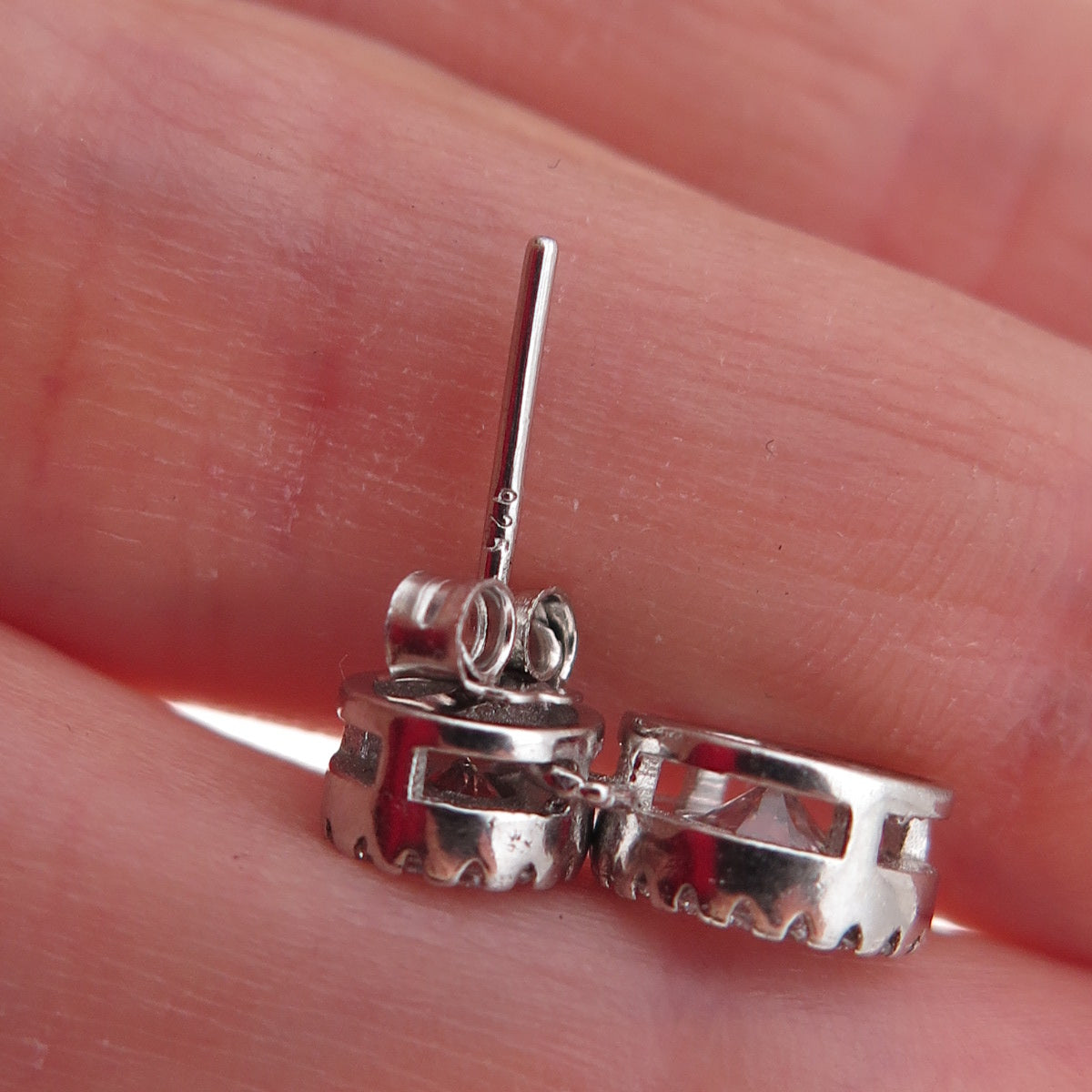 925 Sterling Silver Round-Cut C Z Drop Earrings