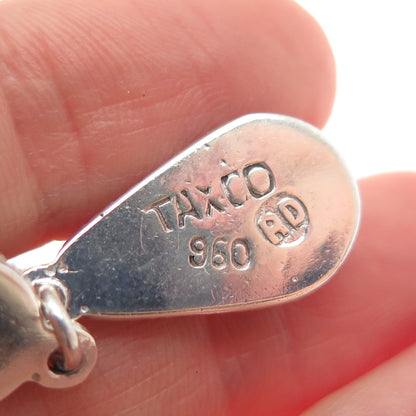960 Silver Vintage RD Mexico Real Amethyst Teardrop Charm Pendant