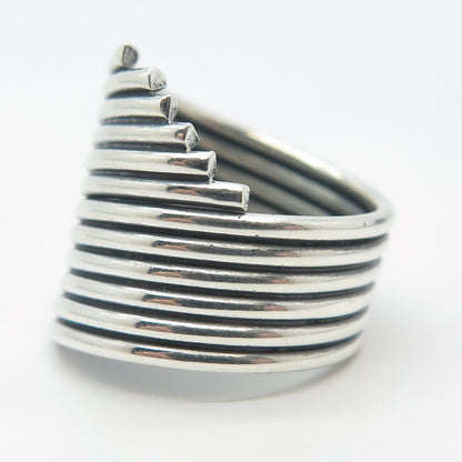 925 Sterling Silver Vintage Wire Wrapped Ring Size 7