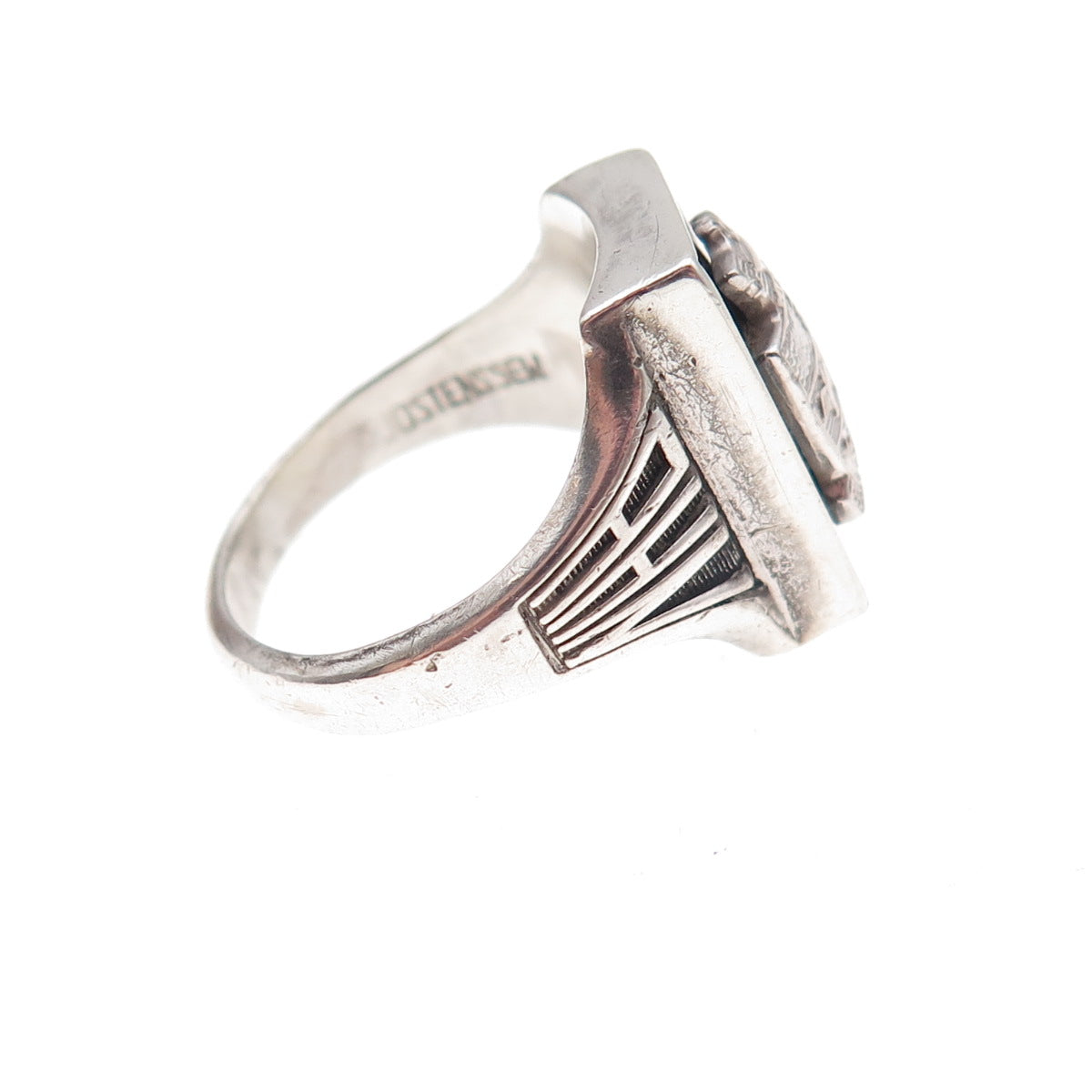 Jostens Sterling Silver Vintage 1975 Black Onyx Esse Quam Videri Ring Size 6.5