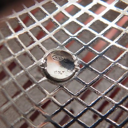 925 Sterling Silver Italy Modernist Rhombus Ribbed Dome Ring Size 8.5
