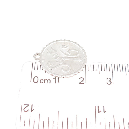 925 Sterling Silver Vintage Sweet 16 Mini Charm Pendant