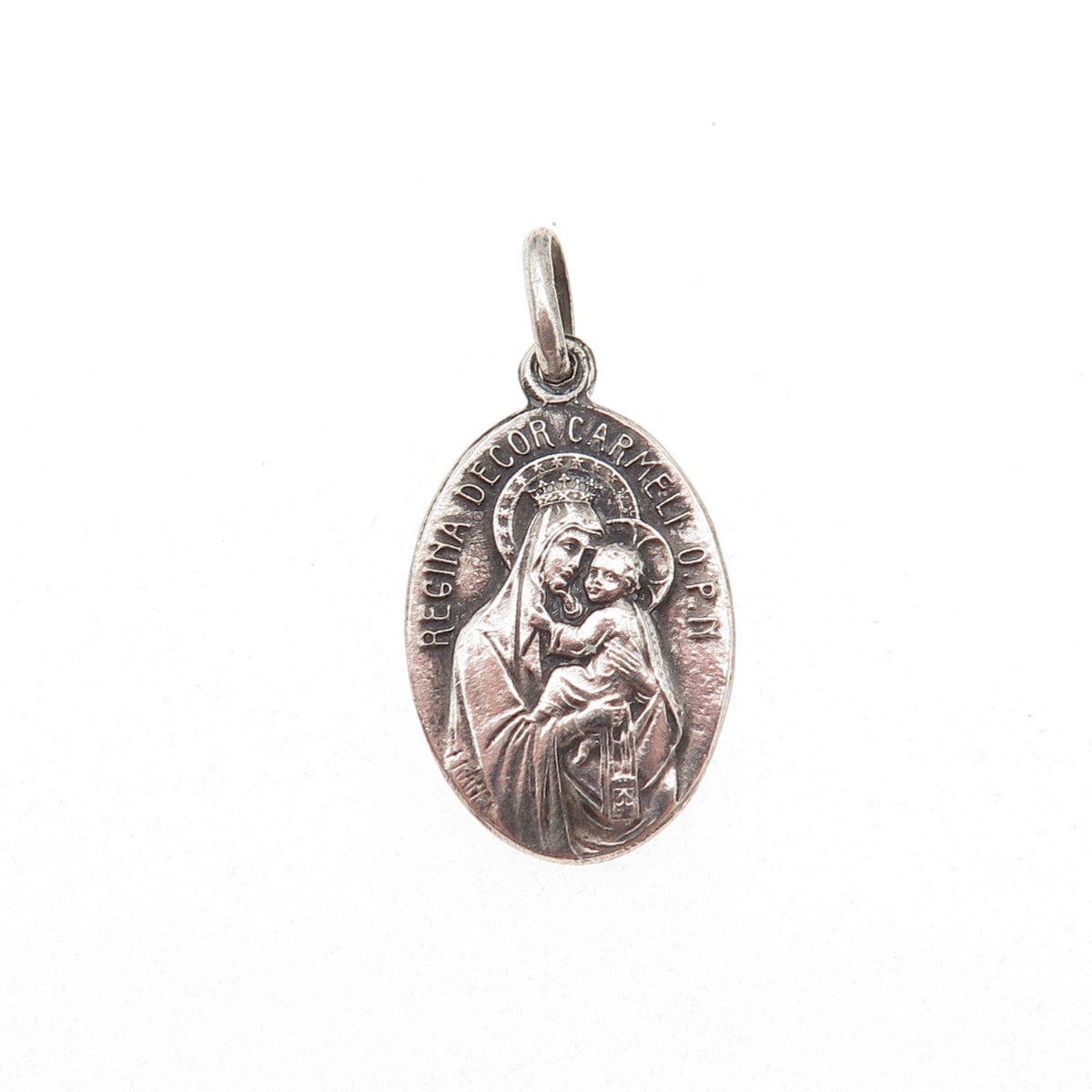 800 Silver Antique France Jesus & Our Lady of Perpetual Help Charm Pendant