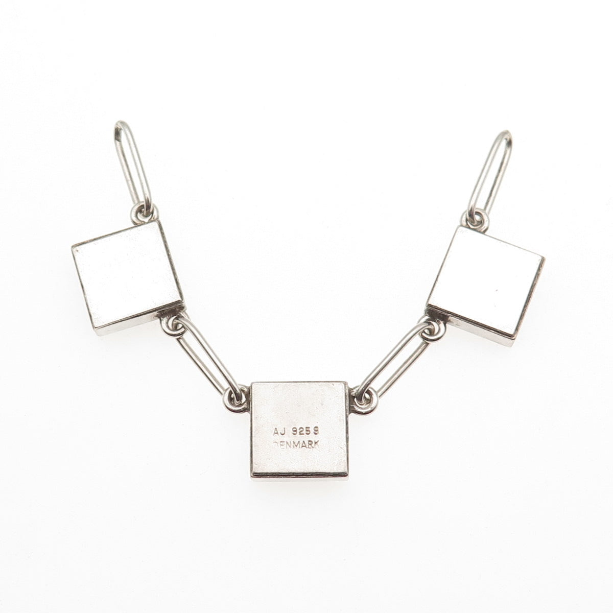 Arne Johansen 925S Sterling Vintage Denmark Centerpiece Necklace Part 3.5"