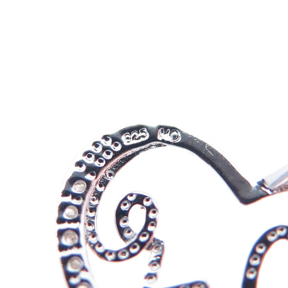 CHARLES WINSTON 925 Sterling Silver Real Diamond Love Heart Mini Slide Pendant