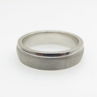 925 Sterling Silver Modernist Band Ring Size 8