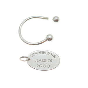 PBD Peter Brams Sterling Vintage 2000 Schreiber High School Screw Ball Key Ring
