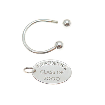 PBD Peter Brams Sterling Vintage 2000 Schreiber High School Screw Ball Key Ring