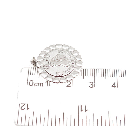 Griffith & Sons 925 Sterling Silver Vintage To My Matron of Honour Charm Pendant