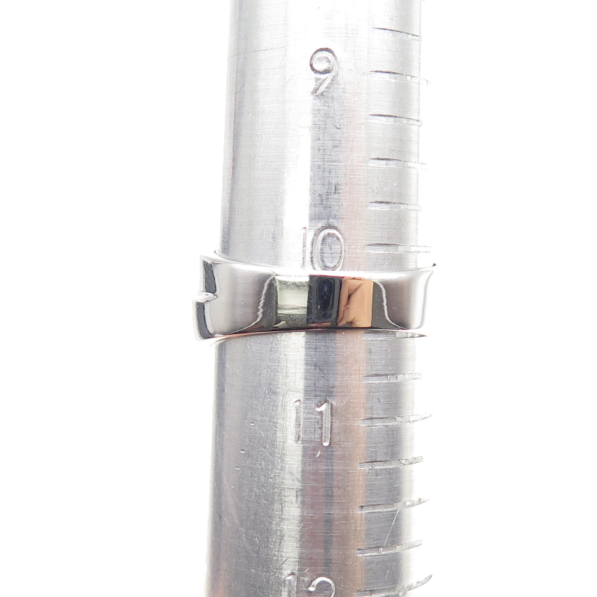 925 Sterling Silver 2-Tone Round-Cut Red & White C Z Heart Ring Size 10.5