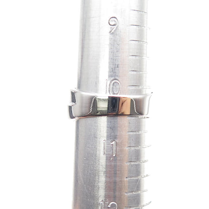 925 Sterling Silver 2-Tone Round-Cut Red & White C Z Heart Ring Size 10.5