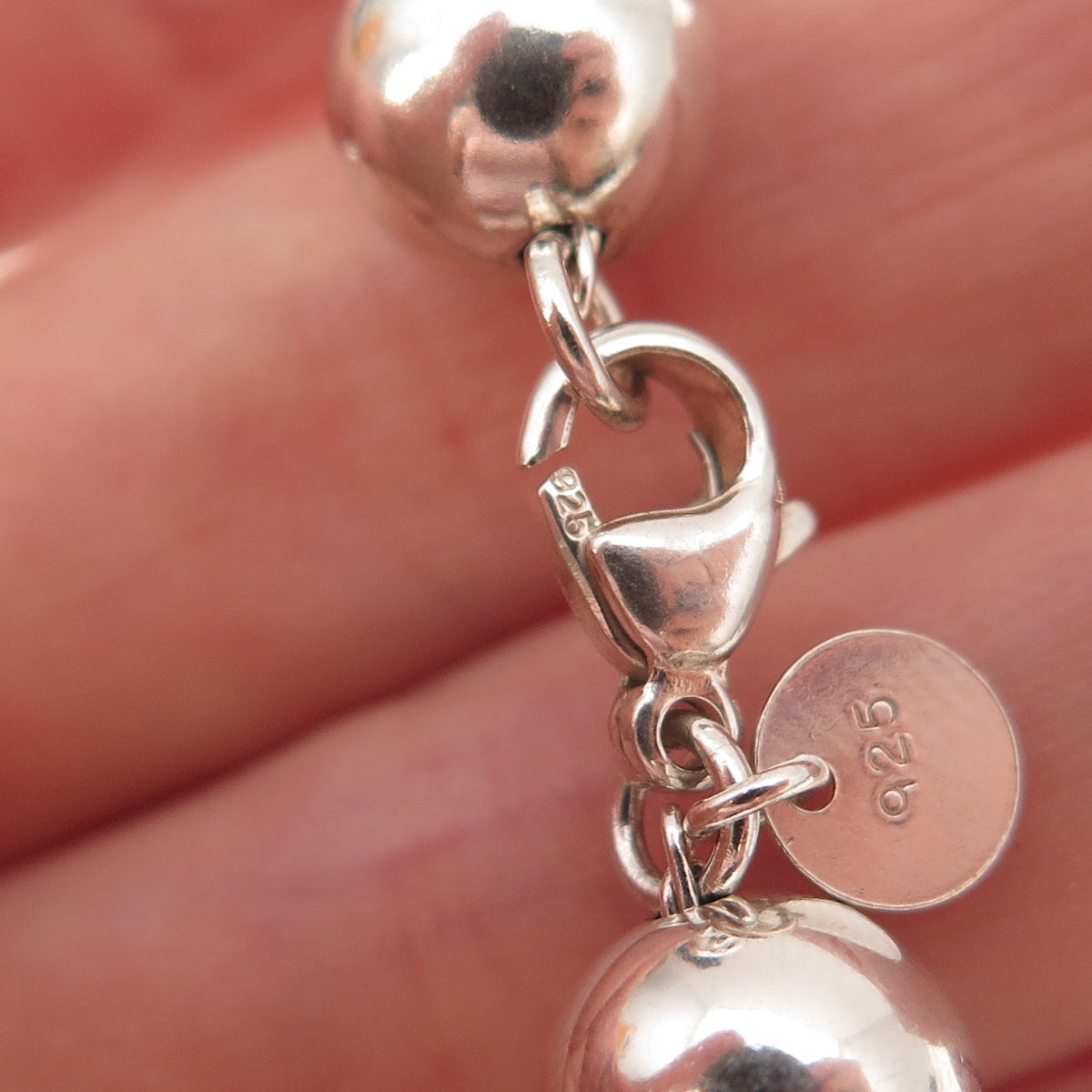 Tiffany & Co. 925 Sterling Silver Vintage HardWear Ball Beaded Bracelet 7.25"